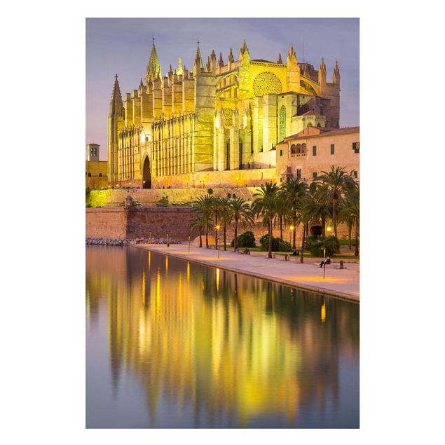 Lavagna magnetica - Catedral De Mallorca Water Reflection - Formato verticale 4:3