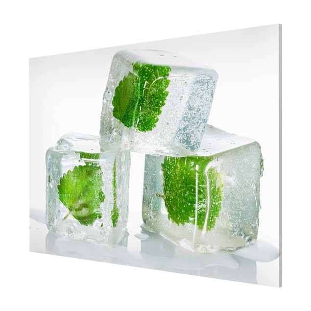 Lavagna magnetica - Three Ice Cubes With Lemon Balm - Formato orizzontale 3:4