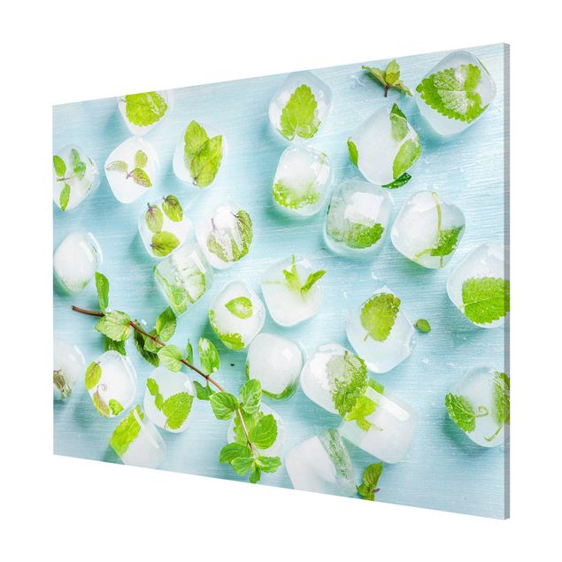 Lavagna magnetica - Ice Cubes With Mint Leaves - Formato orizzontale 3:4