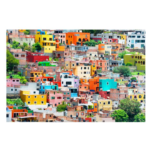 Philippe Hugonnard quadri Case colorate di fronte a Guanajuato