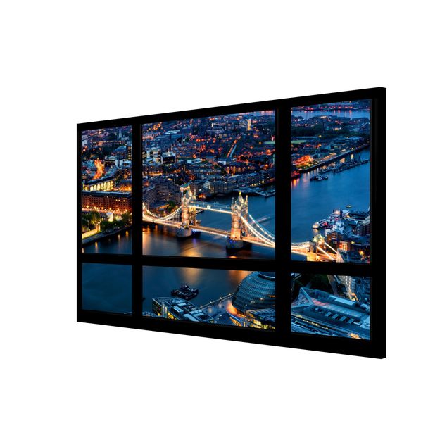 Lavagna magnetica - Window View Of Tower Bridge At Night - Formato orizzontale