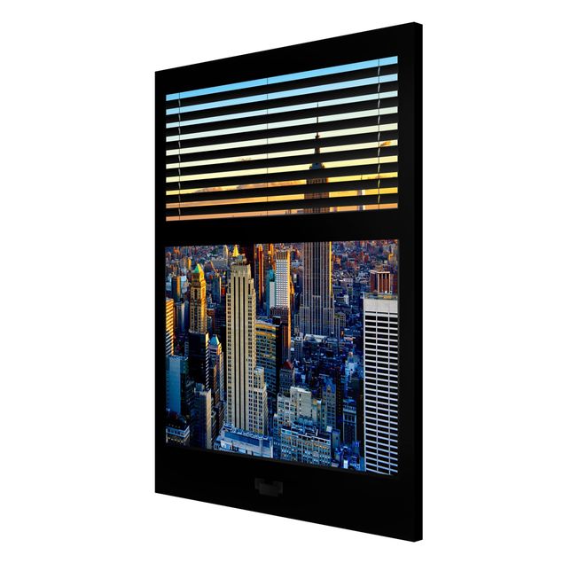 Lavagna magnetica - Window Blinds Sunrise New York - Formato verticale