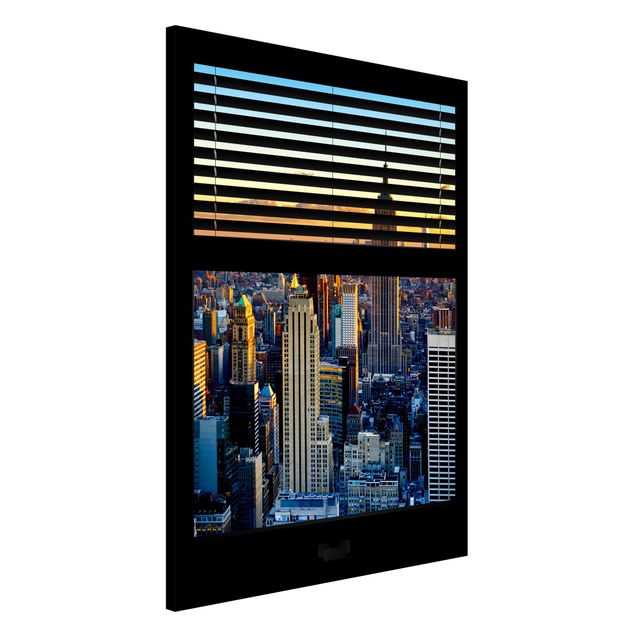Lavagna magnetica per ufficio Tende a finestra - New York all'alba