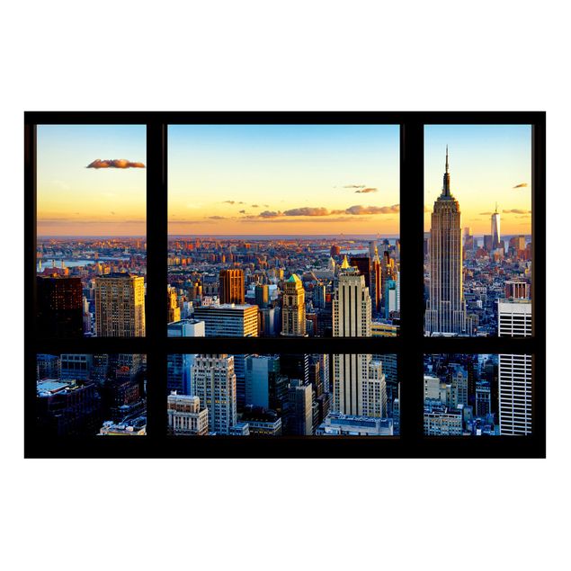 Riproduzioni di Philippe Hugonnard Vista dalla finestra - Alba di New York