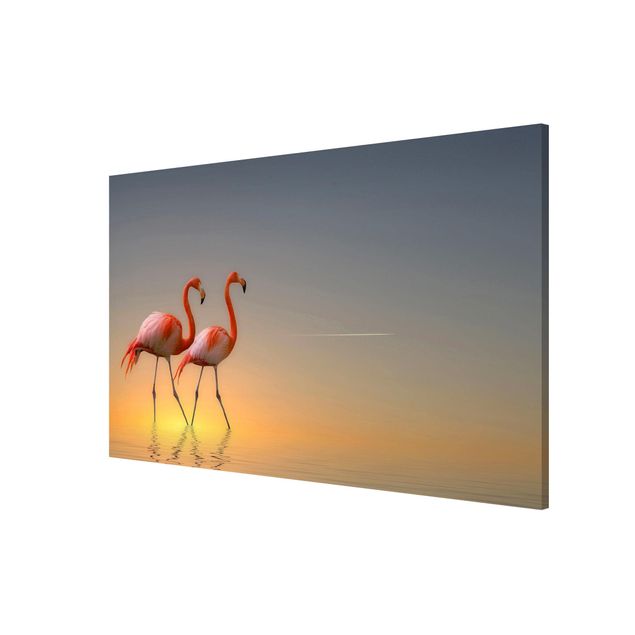 Lavagna magnetica - Flamingo Love - Formato orizzontale 3:2