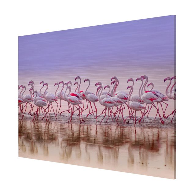 Lavagna magnetica - Flamingo partito - Formato orizzontale 3:4
