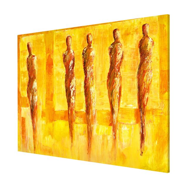 Abstrakte Kunst Petra Schüßler - Cinque figure in giallo