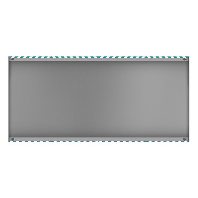 Lavagna magnetica - Geometric Design Mint - Panorama formato orizzontale