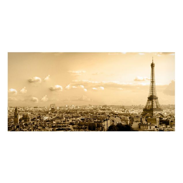 Lavagna magnetica - I Love Paris - Panorama formato orizzontale