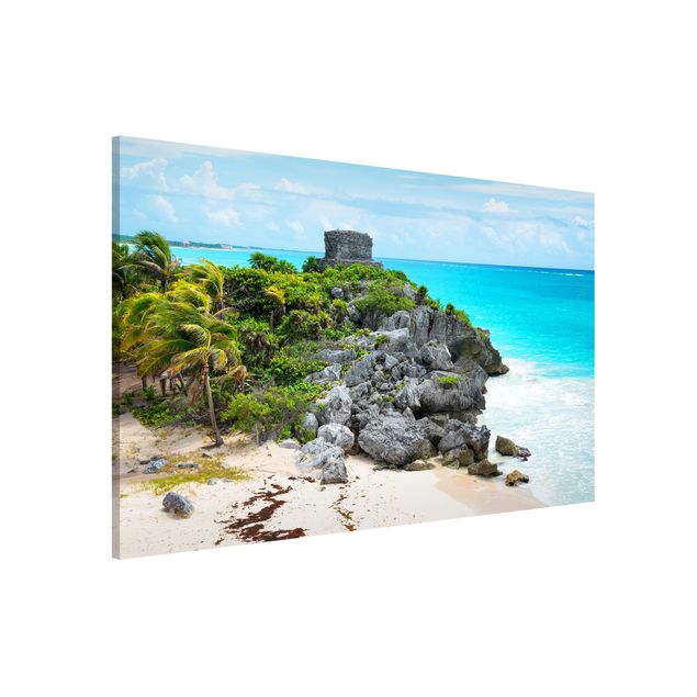 Lavagna magnetica per ufficio Costa caraibica, rovine di Tulum