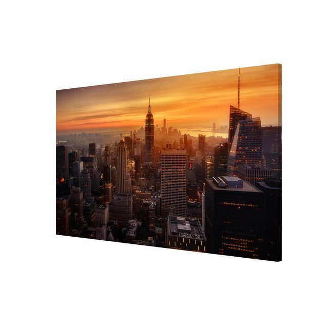 Lavagna magnetica - Manhattan Skyline Evening - Formato orizzontale 3:2