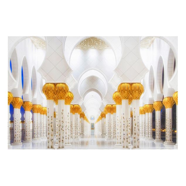 Lavagna magnetica bianco Moschea in oro