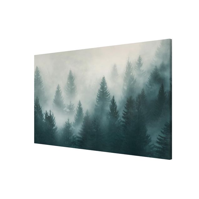 Lavagna magnetica - Coniferous Forest In Fog - Formato orizzontale 3:2