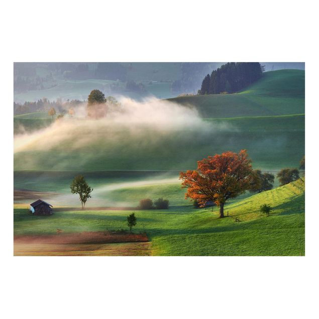 Lavagna magnetica - Misty Autumn Day Svizzera - Formato orizzontale 3:2