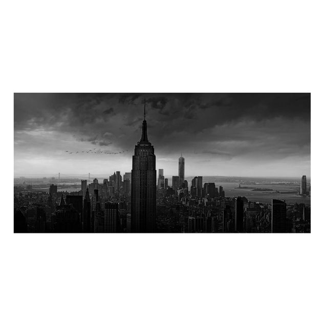 Lavagna magnetica nero New York vista Rockefeller