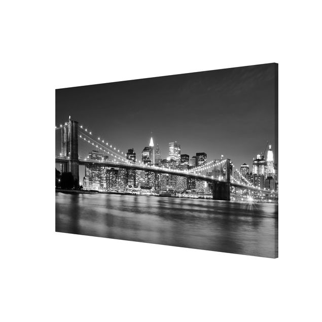Lavagna magnetica - Nighttime Manhattan Bridge II - Formato orizzontale