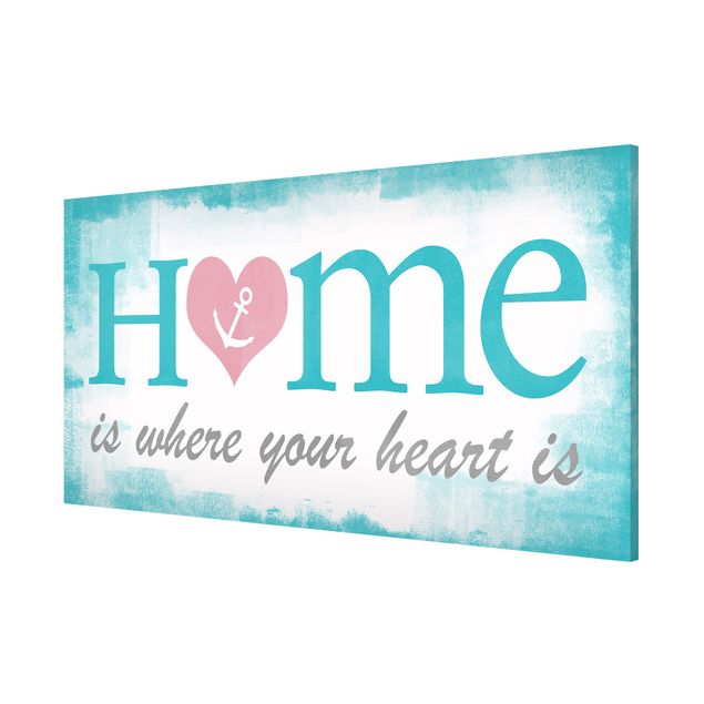 Lavagna magnetica - No.YK33 Home Is Where Your Heart Is - Panorama formato orizzontale