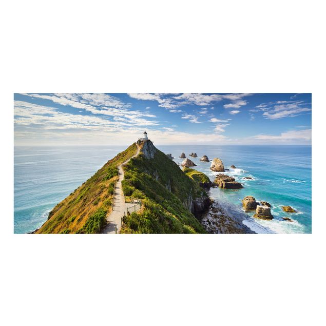 Lavagna magnetica - Nugget Point Lighthouse And Sea - Panorama formato orizzontale