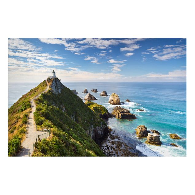 Lavagna magnetica - Nugget Point Lighthouse And Sea Zealand - Formato orizzontale 3:2