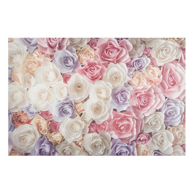 Lavagna magnetica - Pastel Paper Art Roses - Formato orizzontale