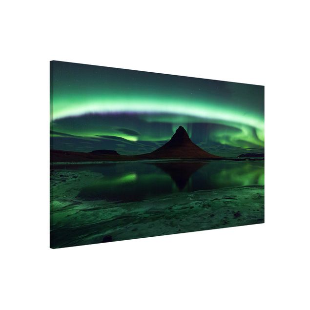 Lavagna magnetica per ufficio L'aurora boreale in Islanda