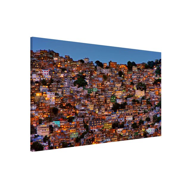 Lavagna magnetica per ufficio Rio De Janeiro Favela tramonto
