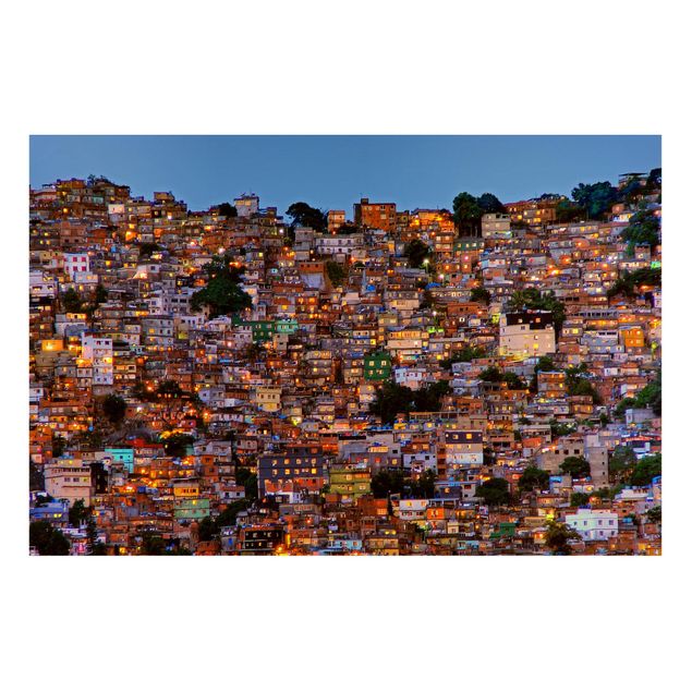 Lavagna magnetica - Rio De Janeiro favela Sunset - Formato orizzontale 3:2