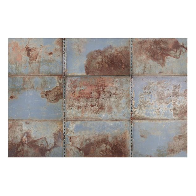 Lavagna magnetica - Shabby Industrial Metal Look - Formato orizzontale 2:3