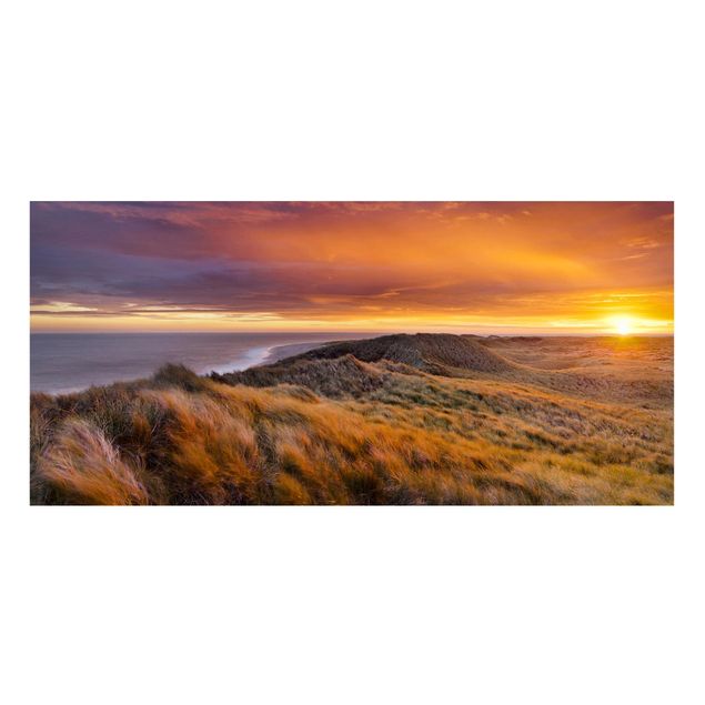Lavagna magnetica - Sunrise On The Beach On Sylt - Panorama formato orizzontale