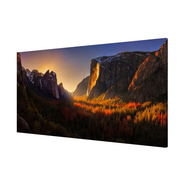 Lavagna magnetica - Sunset in Yosemite - Panorama formato orizzontale
