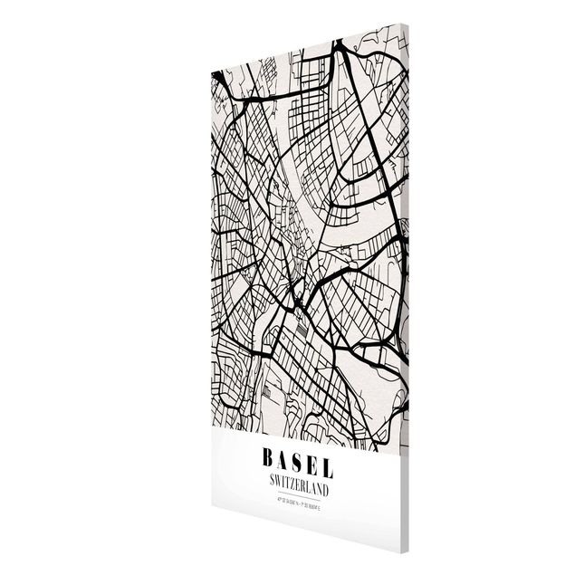 Lavagna magnetica - Basel City Map - Classic - Formato verticale 4:3