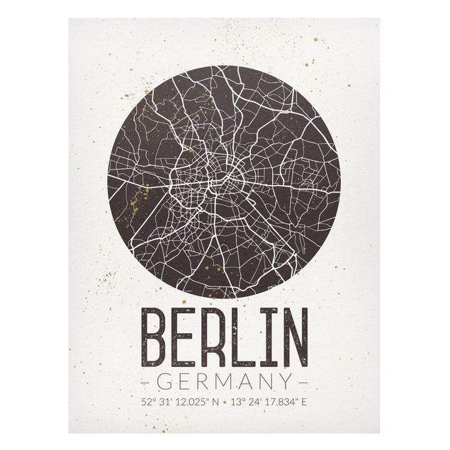 Lavagna magnetica - Berlin City Map - Retro - Formato verticale 4:3
