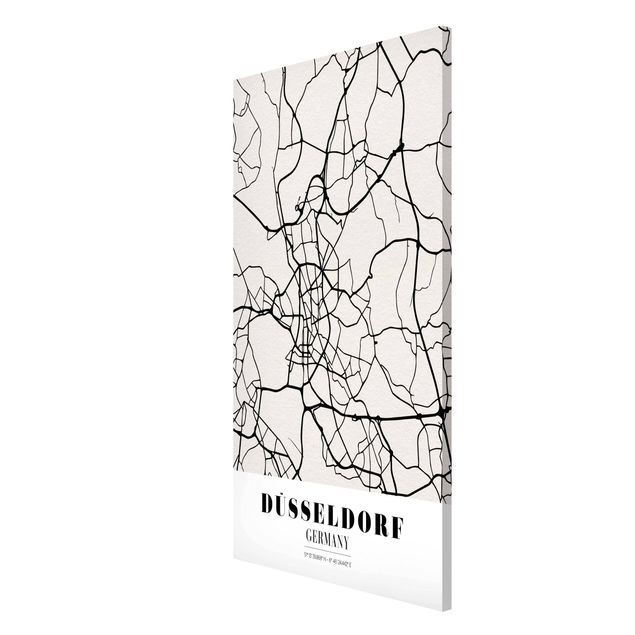 Lavagna magnetica - Dusseldorf City Map - Classic - Formato verticale 4:3