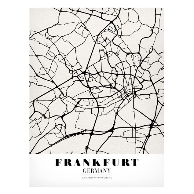 Lavagna magnetica - Frankfurt City City Map - Classical - Formato verticale 4:3