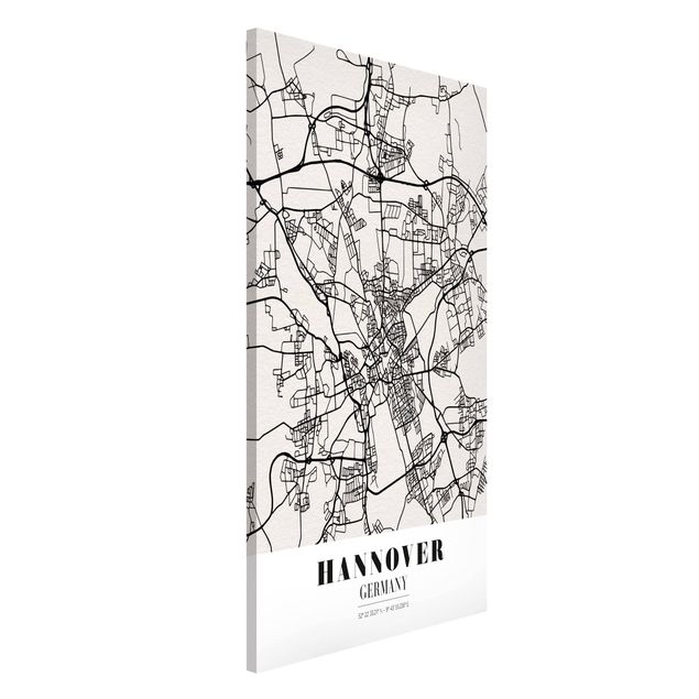 Lavagna magnetica per ufficio Mappa di Hannover - Classica