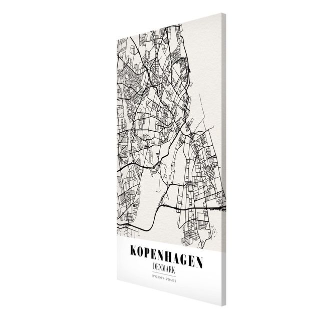 Lavagna magnetica - Copenhagen City Map - Classic - Formato verticale 4:3