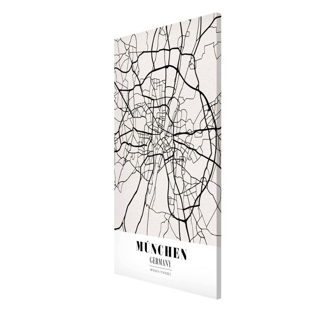 Lavagna magnetica - Munich City Map - Classic - Formato verticale 4:3