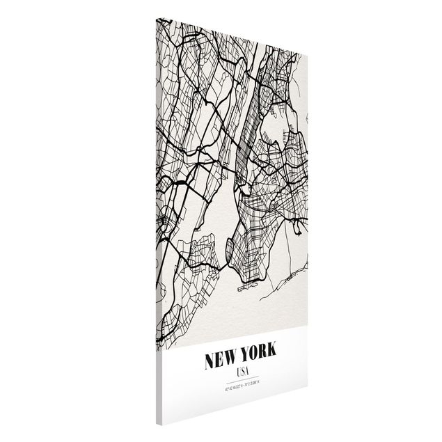 Lavagna magnetica per ufficio Mappa di New York - Classica