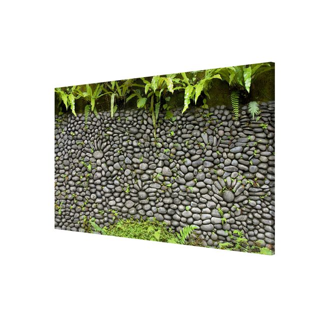 Lavagna magnetica - Stone Wall With Plants - Formato orizzontale 2:3