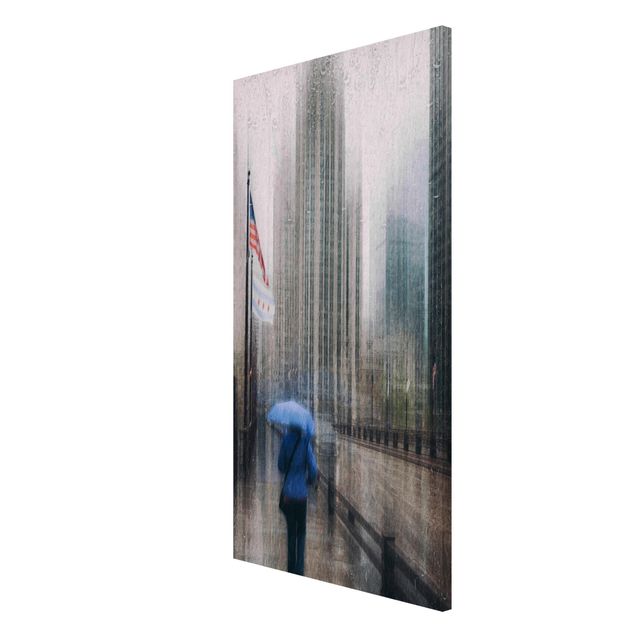 Lavagna magnetica - Rainy Chicago - Formato verticale 4:3