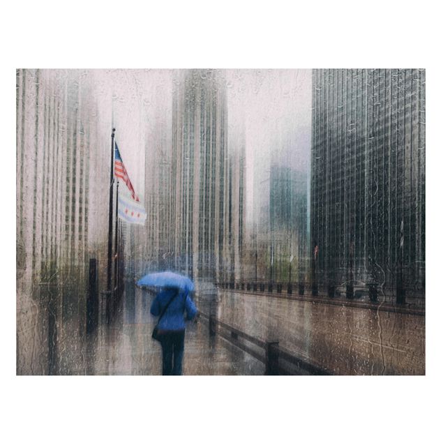 Lavagna magnetica - Rainy Chicago - Formato orizzontale 3:4