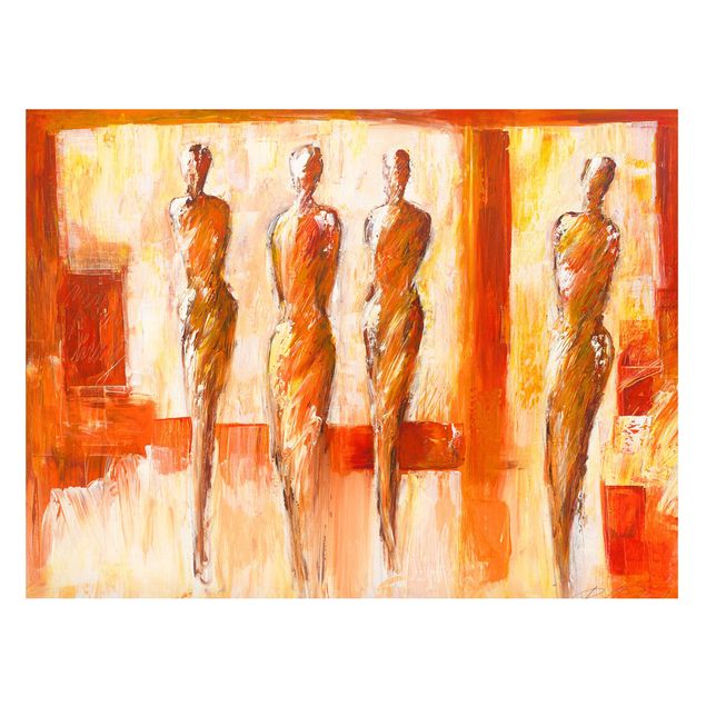 Lavagna magnetica per ufficio Petra Schüßler - Four Figures In Orange
