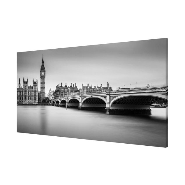 Lavagna magnetica - Ponte di Westminster e il Big Ben - Panorama formato orizzontale