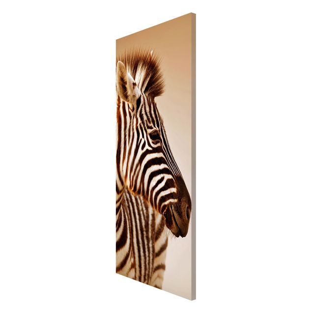 Lavagna magnetica - Zebra Baby Portrait - Panorama formato verticale