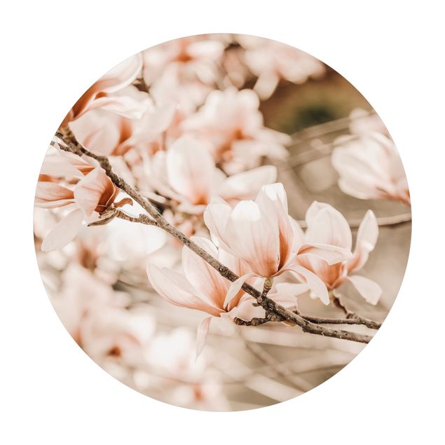 Tappeti effetto naturale Ramoscello di magnolia in stile vintage