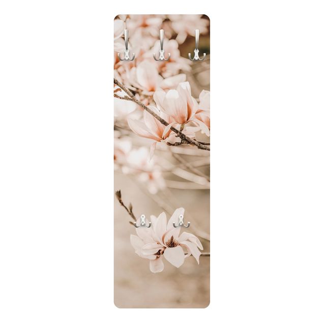 Appendiabiti - Ramo di magnolia in stile vintage