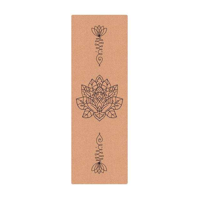 Tappetino di sughero - Mandala rana - Formato verticale 1:3