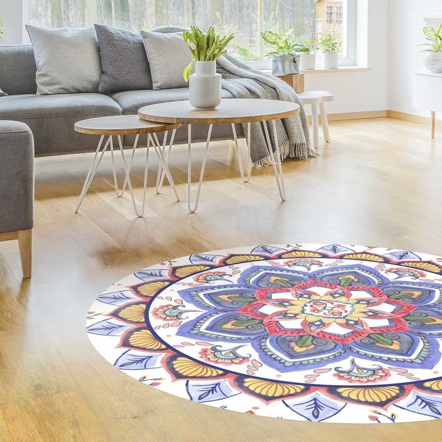 Tappeti moderni soggiorno Meditazione Mandala Chakra
