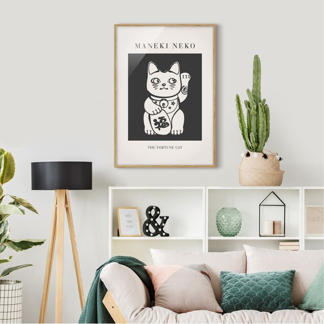 Poster con cornice - Maneki Neko - Il gatto della fortuna