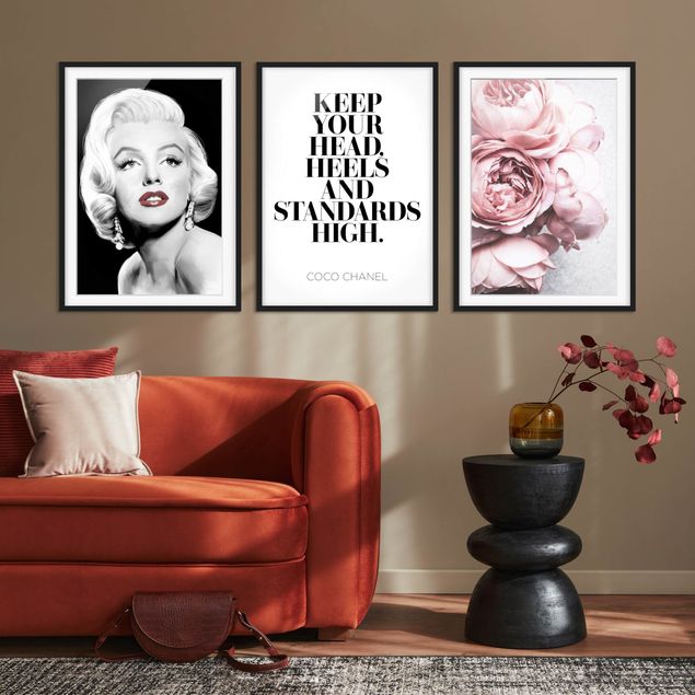 Gallerie a parete - Marilyn con peonie